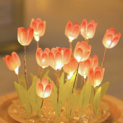 Blossoming Serenity LED Tulip Terrarium